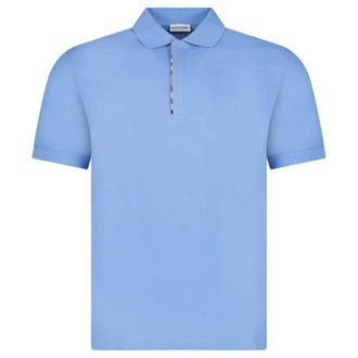 Burberry Mens Hartford Zip Polo Shirt - Periwinkle Blue - Size X-Large
