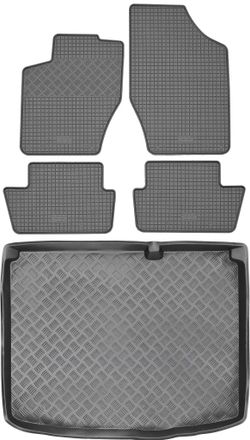 OEM Juego De Alfombrillas De Goma Para Peugeot 308 Hatchback (2001-2013) + Alfombrilla Para El Maletero