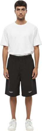 Off-white Black Relaxed Logo Shorts