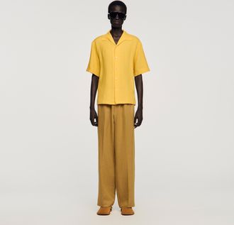 Sandro Linen shirt with shark collar