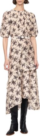 Sea New York Joan Short Sleeve Dress In Cream