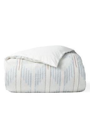 Coyuchi Morelia Jacquard Organic Cotton Duvet in Wave at Nordstrom, Size King/california King