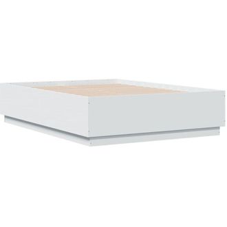 vidaXL Vidaxl - Estructura de cama madera de ingeniería blanca 135x190 cm