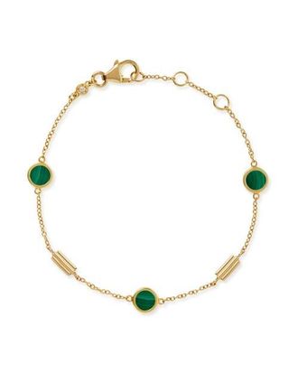 Astley Clarke Gold Stilla Malachite Station Bracelet at Nordstrom