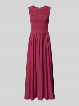 Mbym mbyM Maxikleid aus Viskose-Mix mit Smok-Details Modell Sorellia in Fuchsia, Gr&ouml;&szlig;e XL