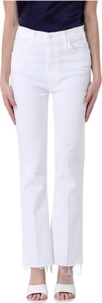 Mother Dames, Jeans, Wit, Maat: W28 Katoen
