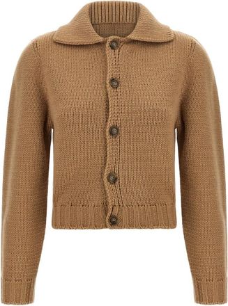 Maison Margiela Dames, Truien, Beige, Maat: L Wol