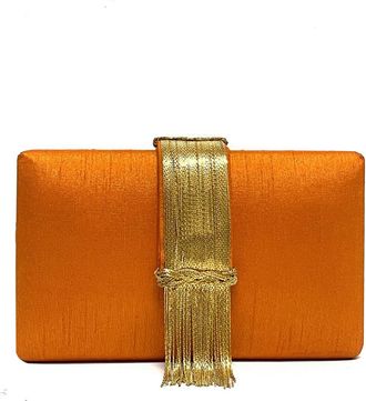 Simitri Electric Fringe Clutch in Spice at Nordstrom