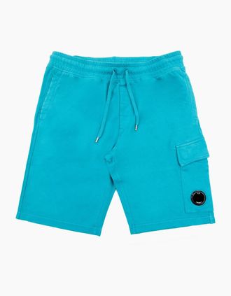 C.P. Company Mens Cp Company Light Fleece Lense Bermuda Shorts Tile Blue 825 - Size: 37/36/32