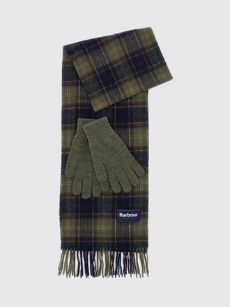 Barbour Set di due sciarpe in lana con motivo tartan e fondo sfrangiato