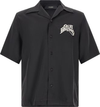 Amiri Black Embroidered Logo Shirt