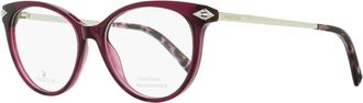 Swarovski Womens Arching Oval Eyeglasses SK5312 069 Shiny Bordeaux 51mm