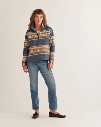 Pendleton Yaquina Half Zip Pullover In Blue Multi Beacon Ombre