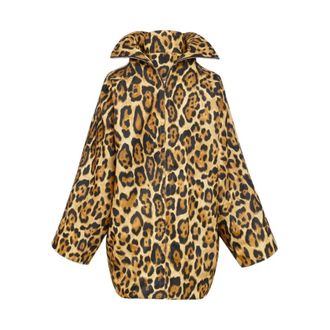 Alaia Animalier Layered Coat - female - Ala&iuml;a - Winter Jackets - Multicolor - XS - Jackets