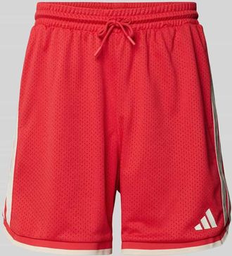 adidas Shorts mit elastischem Bund und Kordelzug in Rot, Gr&ouml;&szlig;e XXL