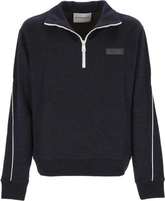Givenchy Zipped Sweatshirt in Wool with Paris Patch