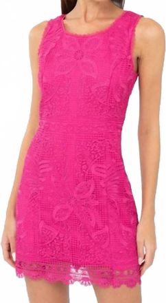 Adelyn Rae Maritza Lace Mini Dress In Pink