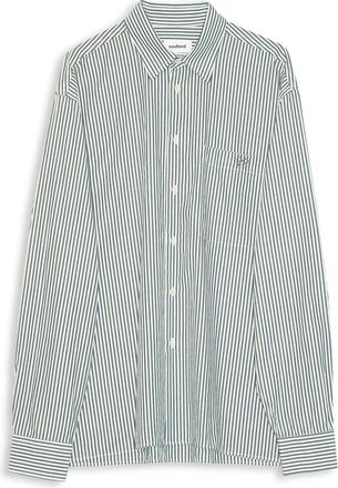 Soulland VIT Stripe Shirt - Dames - Overhemden - Groen - M/L - Katoen - Overhemden