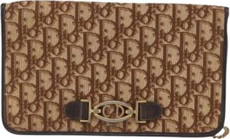 Dior Pre-owned Cross Body Bags, female, Beige, Size: ONE SIZE Pre-owned Vintage trotter shoulder bag
