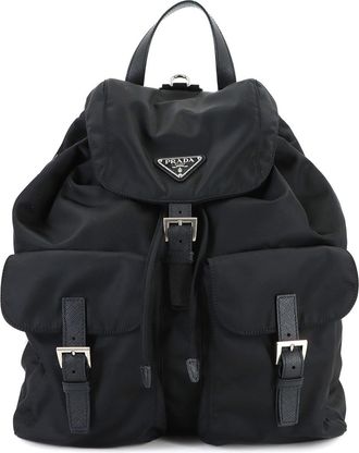 Prada Black Nylon Saffiano Backpack (Pre-Owned)
