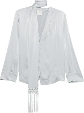 Forte_Forte Mijn Blouse - Dames - Blouses - Grijs - S - Overhemden