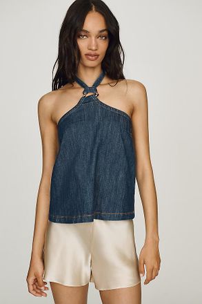 Pilcro Denim Halter Top