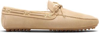 Car Shoe Ecru Suede And Sheepsk