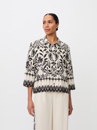 Masai Maisolde Garden Collared Relaxed Shirt in Black at Nordstrom, Size X-Large
