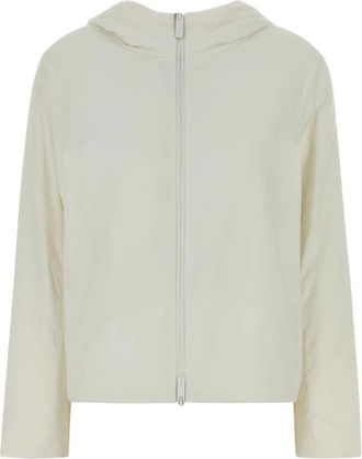Herno Laminar Hooded Jacket - Dames - Zomerjassen - Wit - M - Leer - Jassen