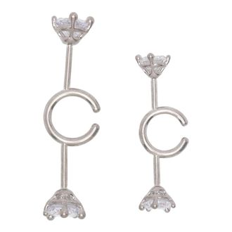 Panconesi Diamanti Spina Oorklemmen - Dames - Oorbellen - Grijs - ONE Size - Accessoires