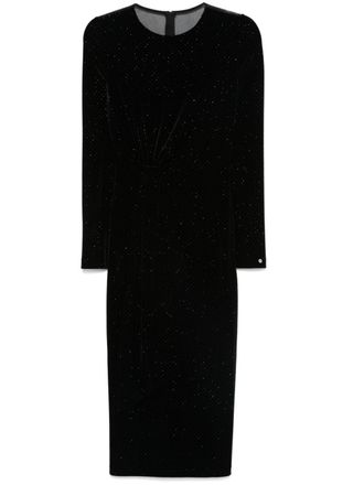 Nissa velvet midi dress - women - Polyester/Elastane/Polyester/Elastane - 36 - Black
