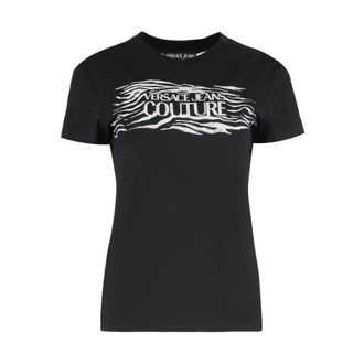 Versace Jeans Couture Dames, Tops, Zwart, Maat: L Katoen
