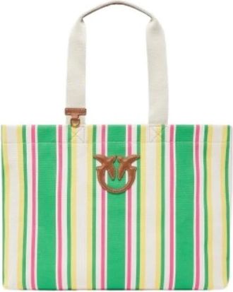 Pinko Maxi Shopper Rayas - Dames - Shoppers - Veelkleurig - ONE Size - Katoen - Tassen