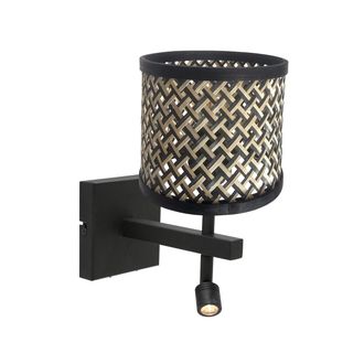 Steinhauer Aplique De Pared - Stang - Negro - Bamb&uacute; Metal - - Steinhauer