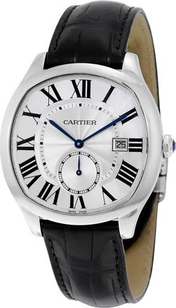 Cartier Drive Automatic Silvered Flinque Dial Mens Watch WSNM0004