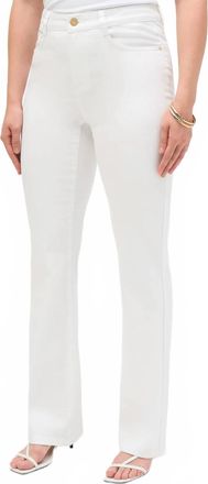 Joseph Ribkoff Classic High-Waisted Bootcut Jean In White