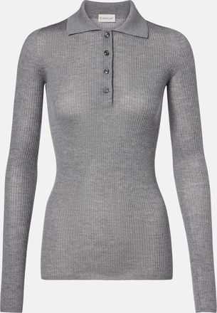 Moncler Polo in maglia di lana a coste