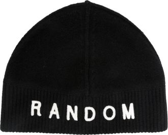 Random Identities Beanie met RIS Logo - Heren - Hoeden - Zwart - ONE Size - Accessoires