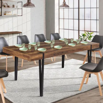 IDMarket Austria Mesa De Comedor Para 10 Con Pata De Palo 200 Cm
