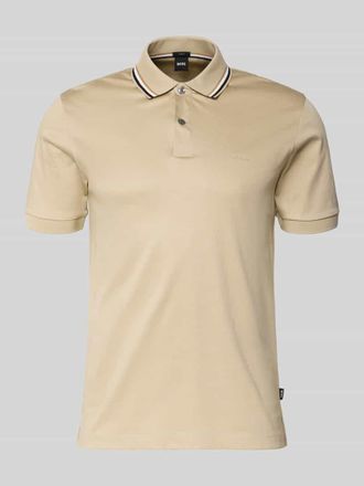 HUGO BOSS Slim Fit Poloshirt aus reiner Baumwolle Modell PENROSE 38 in Beige, Gr&ouml;&szlig;e XXXL