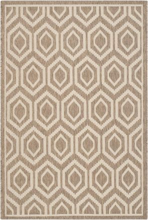 Safavieh Alfombra contempor&aacute;neo de polipropileno marr&oacute;n/blanco, 122 x 170 cm