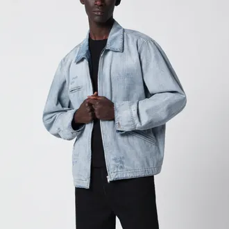 Maison Margiela Washed Blue Zip-Up Denim Jacket