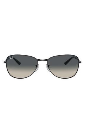 Ray-Ban 59mm Gradient Pilot Sunglasses in Black at Nordstrom Rack