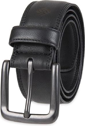 Columbia Mens Casual Everyday Leather Belt - Jeans, Chinos and Daily Wear, Black Stretch, Medium (34-36)