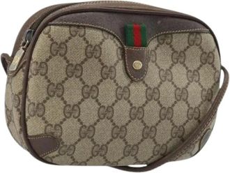 Gucci Pre-owned Cross Body Bags, female, Beige, Size: ONE SIZE Pre-owned Vintage GG Shoulder Bag