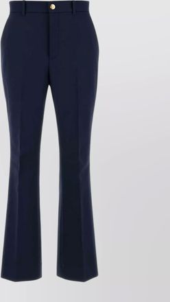 Gucci cotton flared leg trousers with front crease