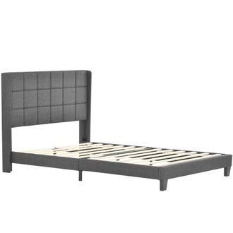 Urban Meuble Cama doble con cabecero de 140x200 cm (con colch&oacute;n) en gris