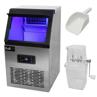 MonsterShop KuKoo Commercial Ice Machine in Silver