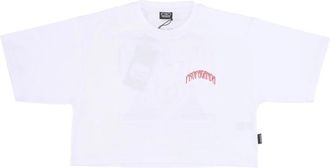 PROPAGANDA Triangle Bengal Crop Top Tee - Dames - T-shirts - Wit - XS - Katoen - Tops