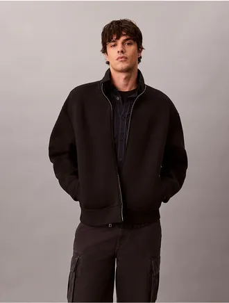 Calvin Klein Mens Cooling Spacer Zip Jacket - Black - 2XL
